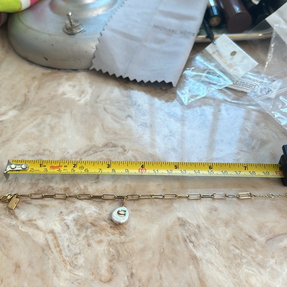 Coach 14 Kt gold over sterling silver mother pearl bracelet New 🆕 - Picture 5 of 7